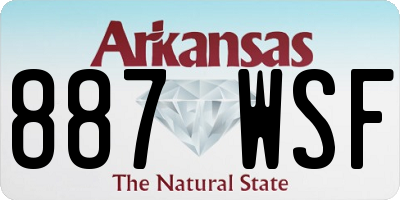 AR license plate 887WSF