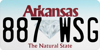 AR license plate 887WSG