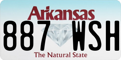 AR license plate 887WSH