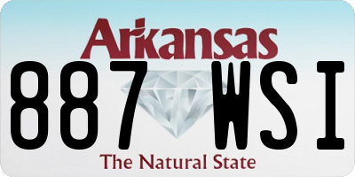 AR license plate 887WSI