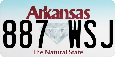 AR license plate 887WSJ