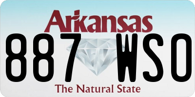 AR license plate 887WSO