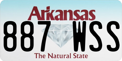 AR license plate 887WSS