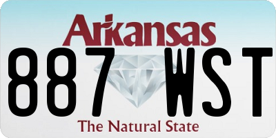 AR license plate 887WST