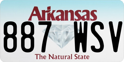 AR license plate 887WSV