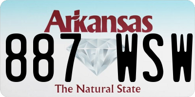 AR license plate 887WSW