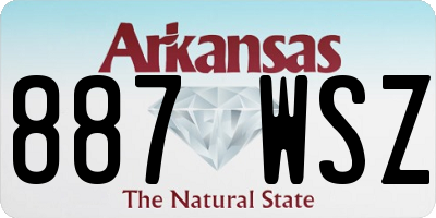 AR license plate 887WSZ