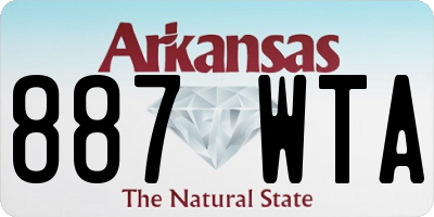 AR license plate 887WTA