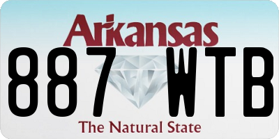 AR license plate 887WTB