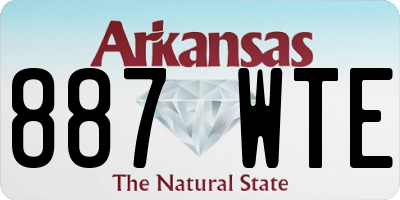 AR license plate 887WTE