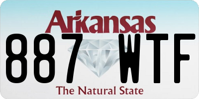 AR license plate 887WTF