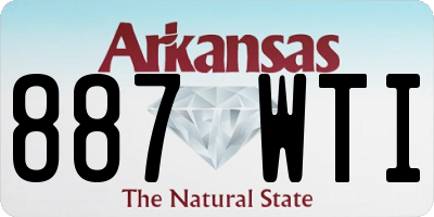 AR license plate 887WTI