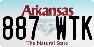 AR license plate 887WTK