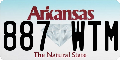 AR license plate 887WTM