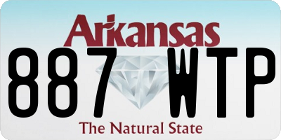 AR license plate 887WTP