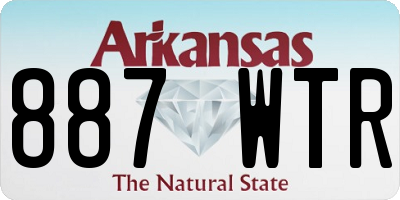 AR license plate 887WTR