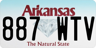 AR license plate 887WTV