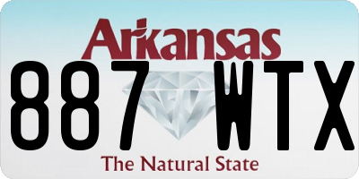 AR license plate 887WTX