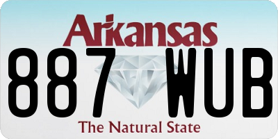 AR license plate 887WUB