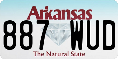 AR license plate 887WUD