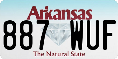 AR license plate 887WUF