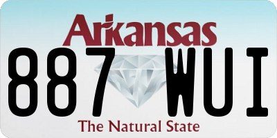 AR license plate 887WUI