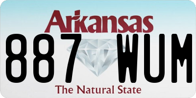 AR license plate 887WUM