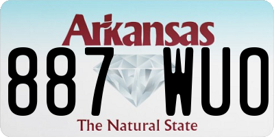 AR license plate 887WUO