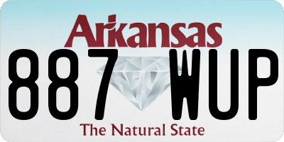 AR license plate 887WUP