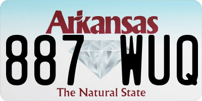 AR license plate 887WUQ