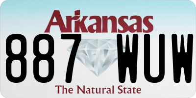 AR license plate 887WUW