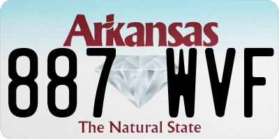 AR license plate 887WVF