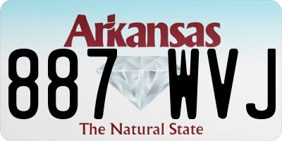 AR license plate 887WVJ