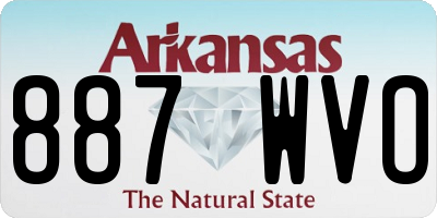 AR license plate 887WVO