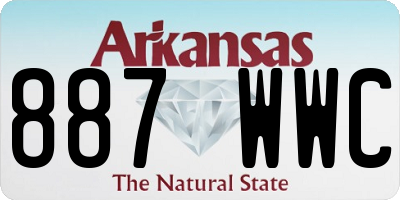 AR license plate 887WWC