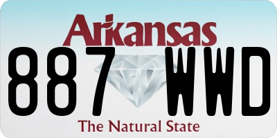 AR license plate 887WWD