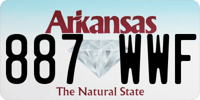 AR license plate 887WWF