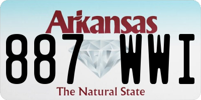 AR license plate 887WWI