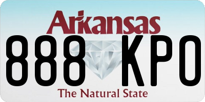 AR license plate 888KPO