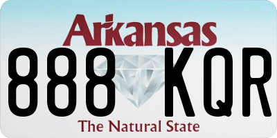 AR license plate 888KQR