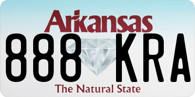 AR license plate 888KRA