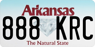 AR license plate 888KRC