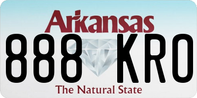 AR license plate 888KRO