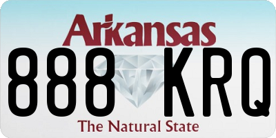 AR license plate 888KRQ