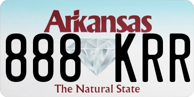 AR license plate 888KRR