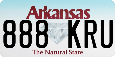 AR license plate 888KRU