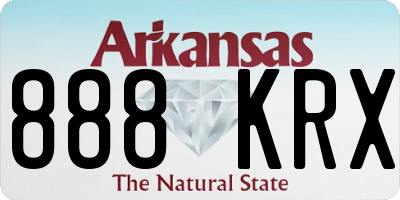 AR license plate 888KRX