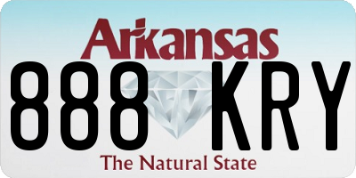 AR license plate 888KRY
