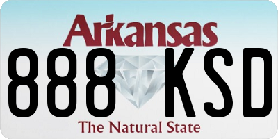 AR license plate 888KSD
