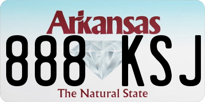 AR license plate 888KSJ